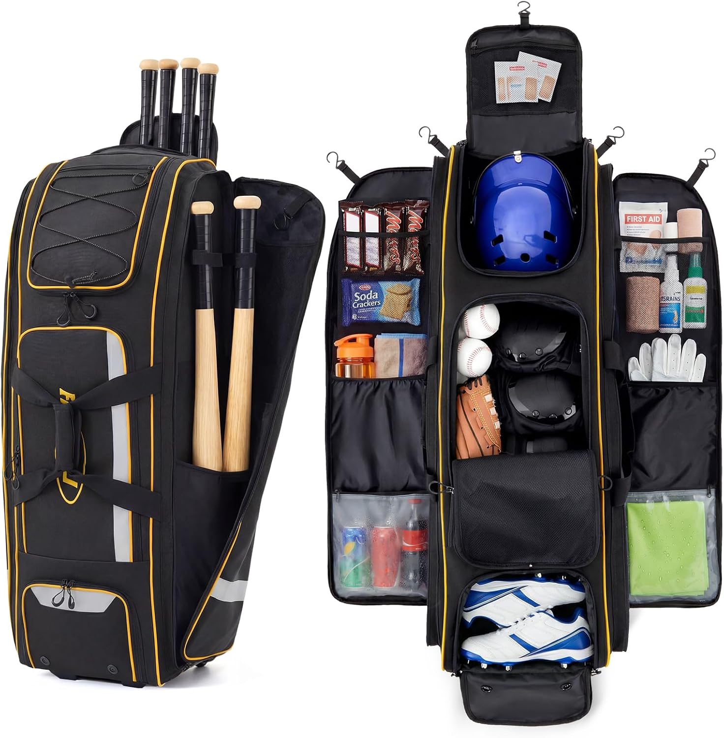 100L Rolling Catchers Gear Bas - đánh giá và giá Sports Equipment Bag With Wheels