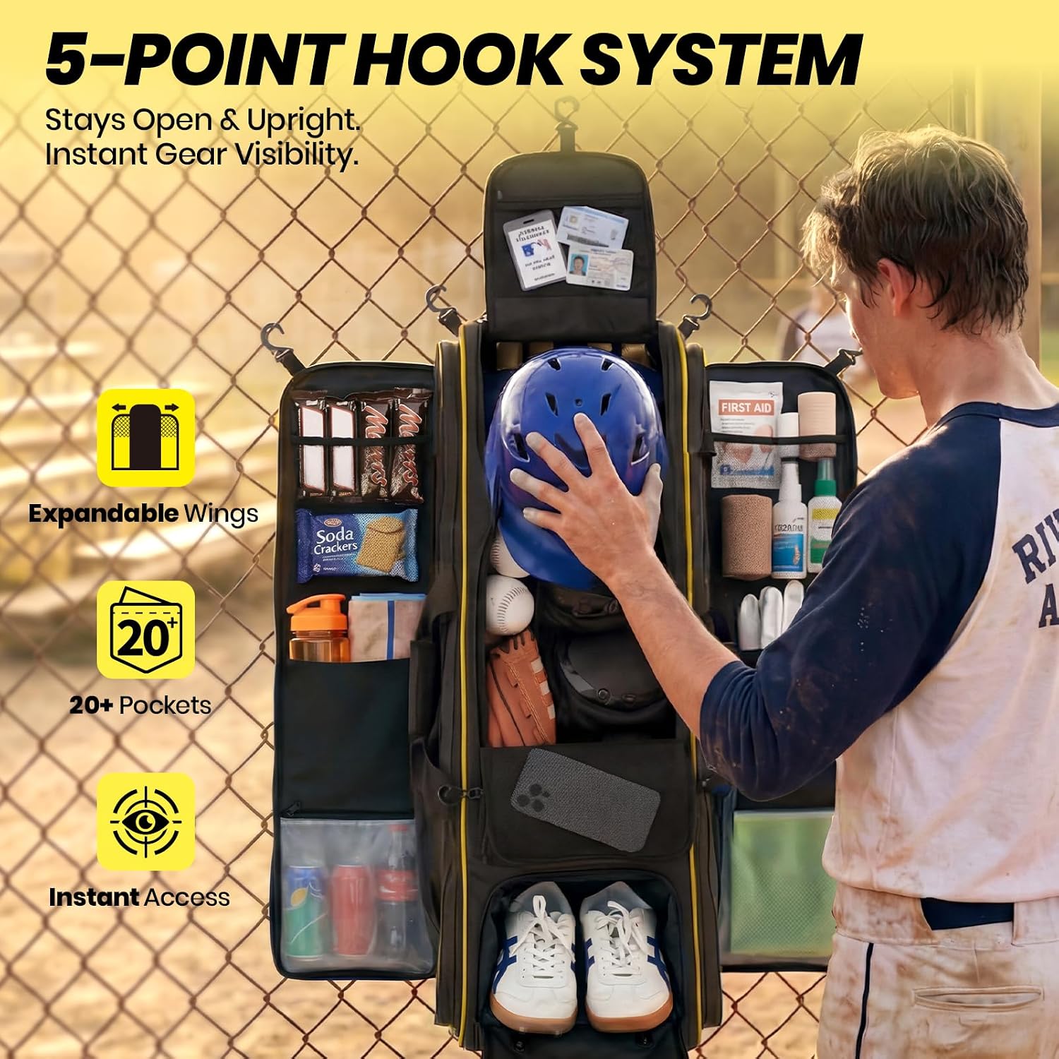 100L Rolling Catchers Gear Bas - đánh giá và giá Sports Equipment Bag With Wheels