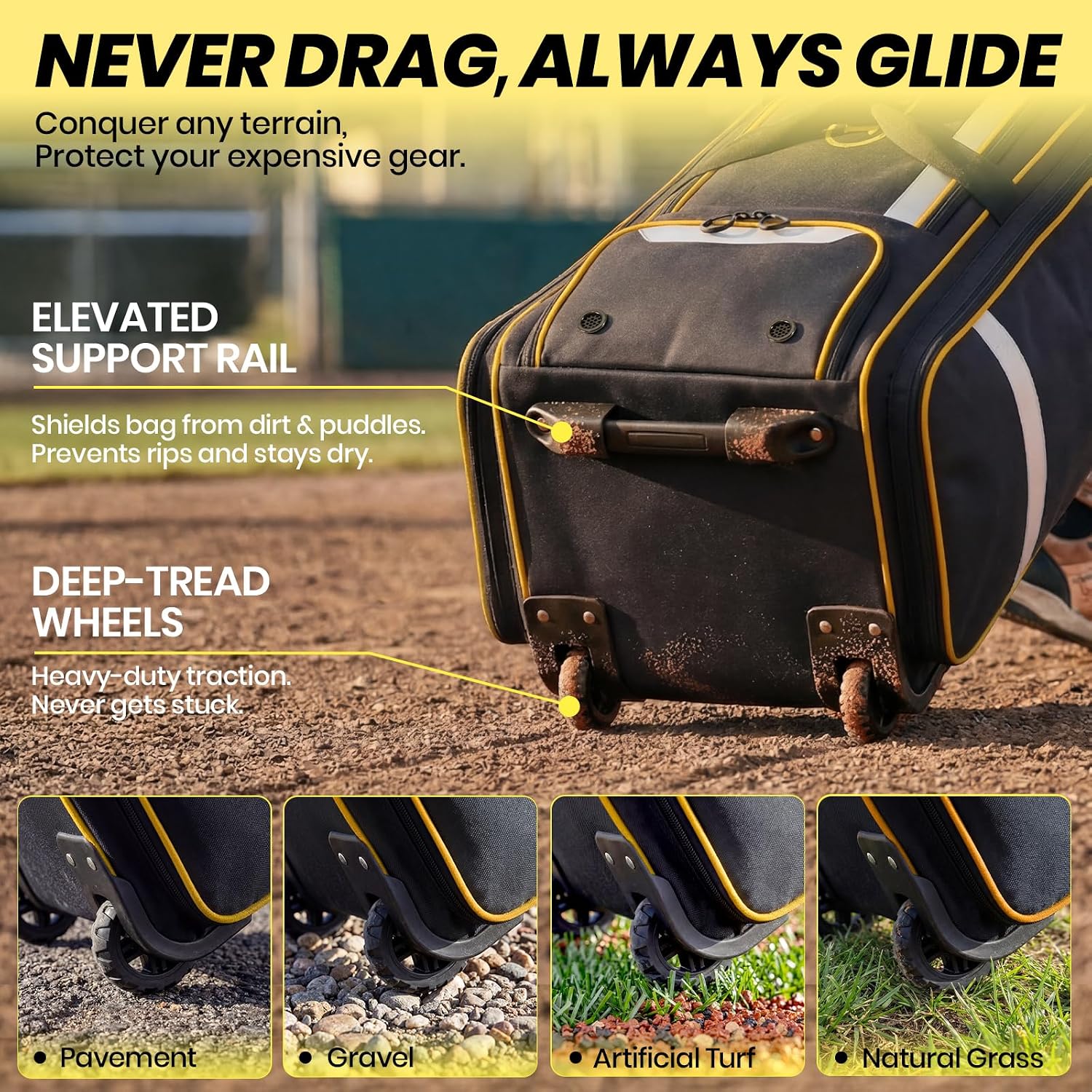 100L Rolling Catchers Gear Bas - đánh giá và giá Sports Equipment Bag With Wheels