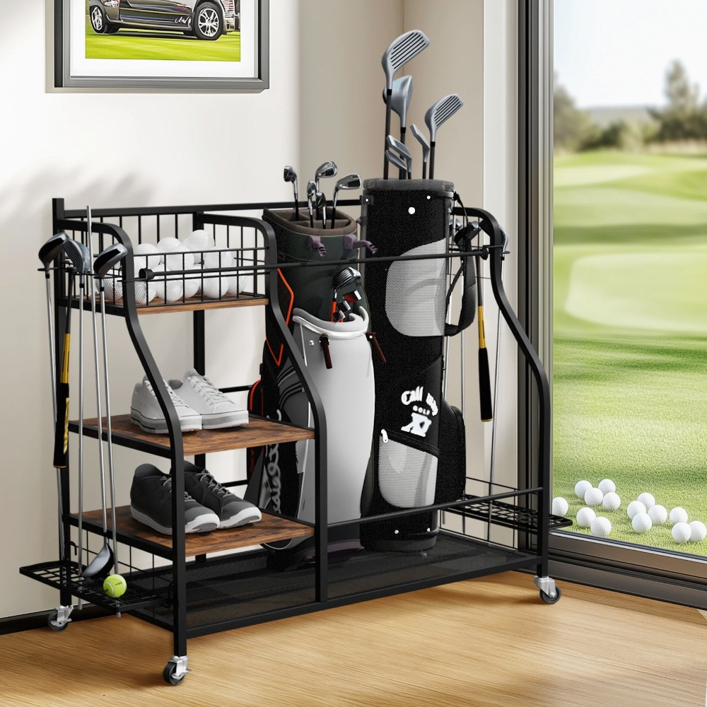 Mobile Golf Bag Rack with Whee - đánh giá và giá Sports Equipment Bag With Wheels