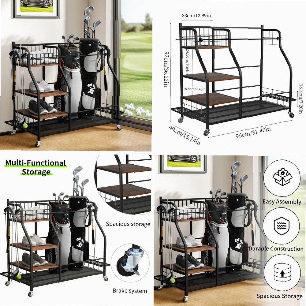 Mobile Golf Bag Rack with Whee - đánh giá và giá Sports Equipment Bag With Wheels